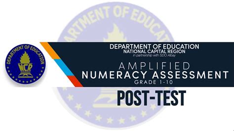 How to access the NCR Numeracy Assessment on the DepEd  .